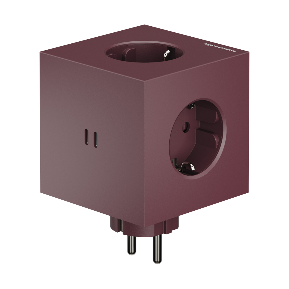 AVOLT x Bauhaus-Archiv Square 2 grenuttag USB-C, Mulberry Red