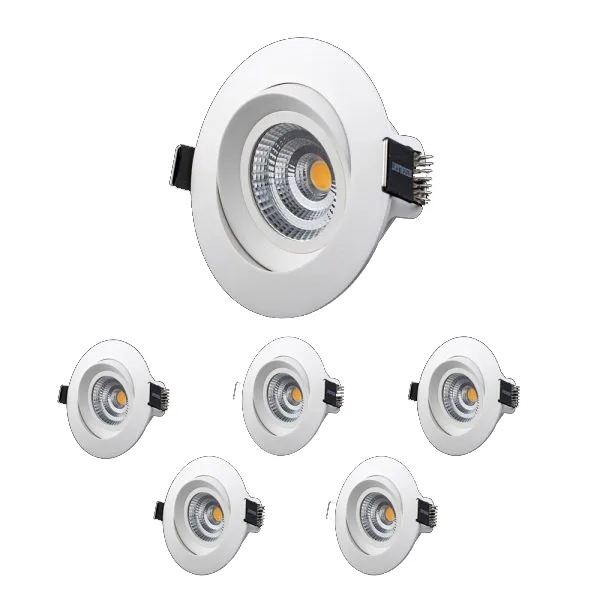 Designlight M-Penny Downlight 7 W, vinklingsbar, 6-pack 3000 K, 540 lm - Bild 2