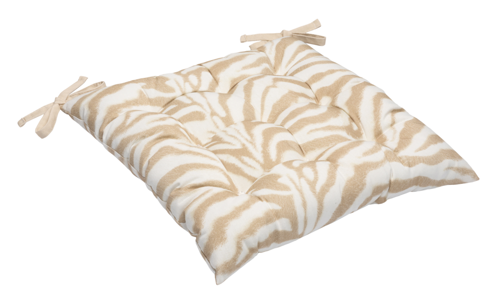 SITTDYNA CELLO ZEBRA 38X38X4 BEIGE VIT