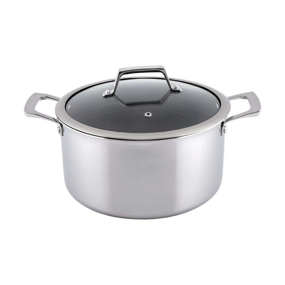 Hâws Santo hybrid coating gryta med lock 5,8 L, Rostfritt stål