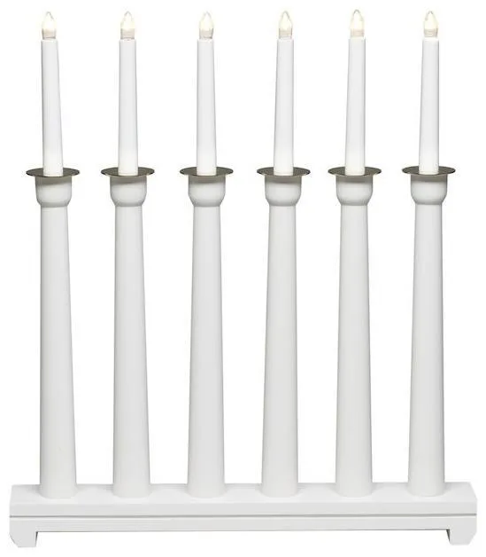 Konstsmide 3976-210 Ljusstake 6 ljus vit