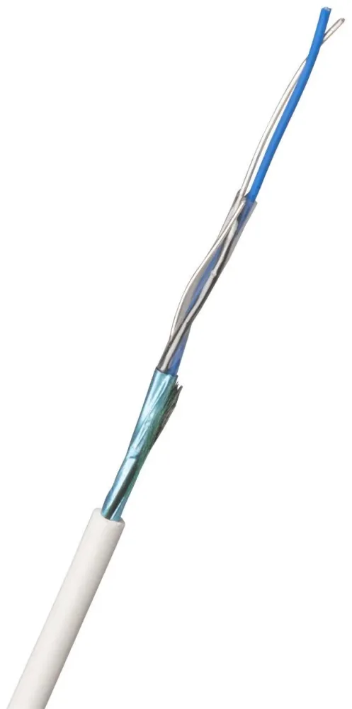 Nexans PTS-HF Telekabel 1x2x0.6 mm, vit 1 m, kapad - Bild 2