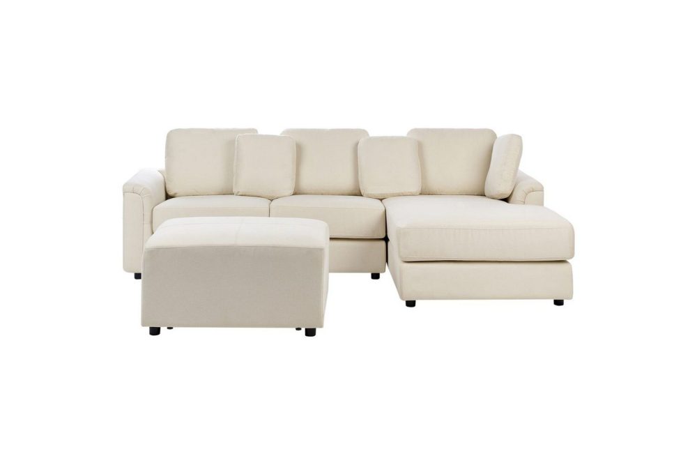 4-sitssoffa Kohlo Beige/svart, Vänstervänd