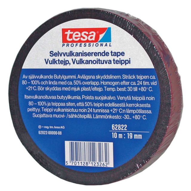 VULKTEJP TESA TESA SVART 19MM 10M