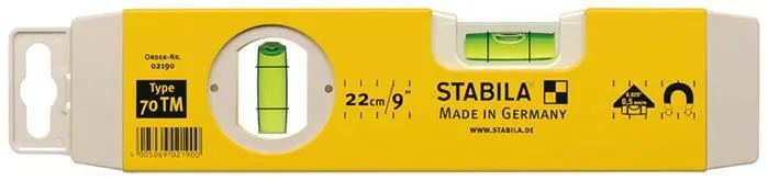 Stabila 70TM Torpedo Vattenpass 22 cm, med magnet