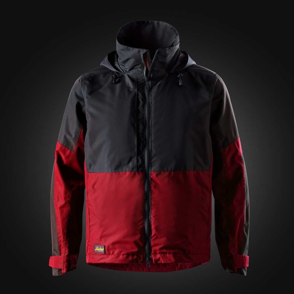 SKALJACKA SNICKERS WORKWEAR AW WP CHILI/SVART, STL XS