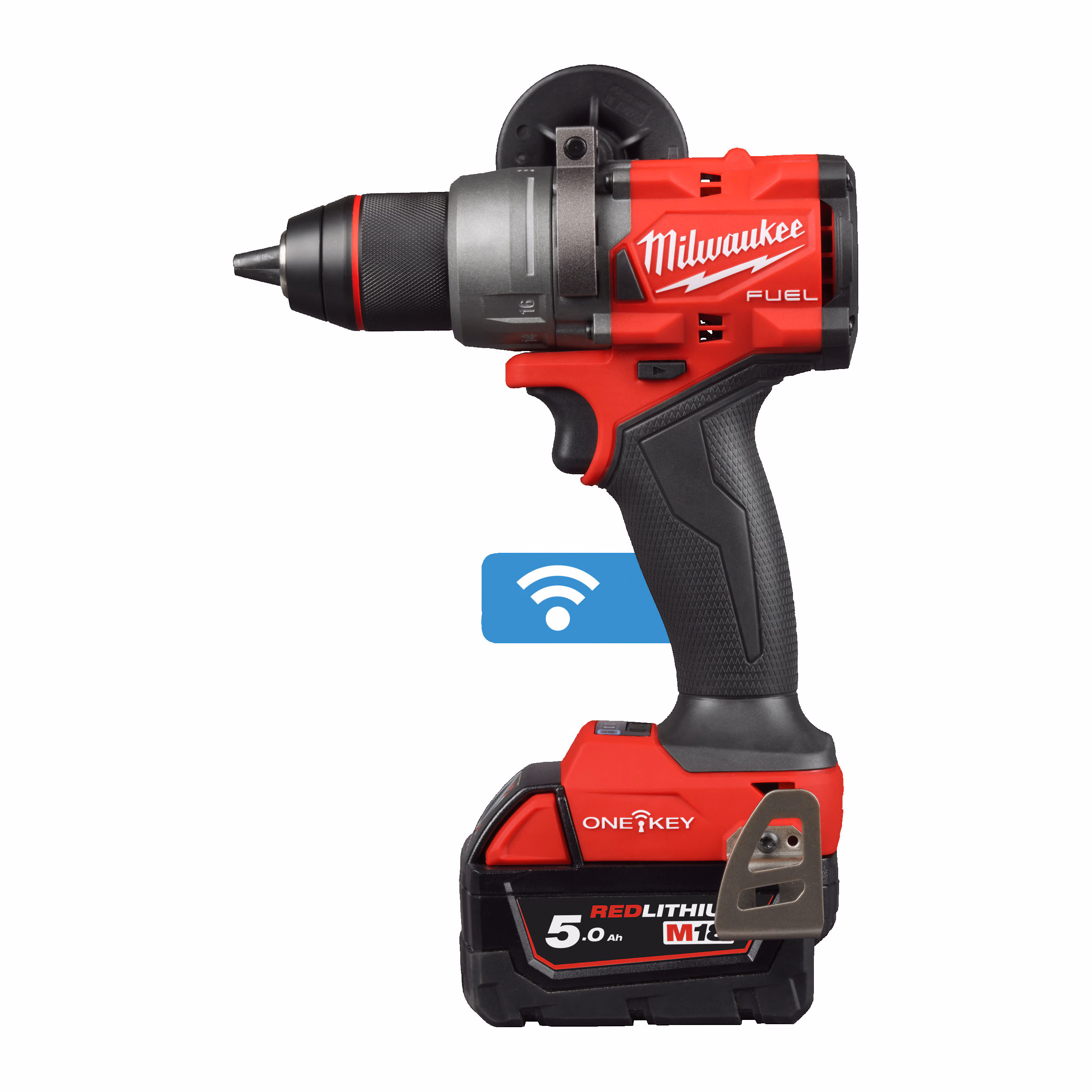 Kjøp Milwaukee Slagbormaskin, M18 ONEPD3-502X, 2x5 Ah batterier og lader