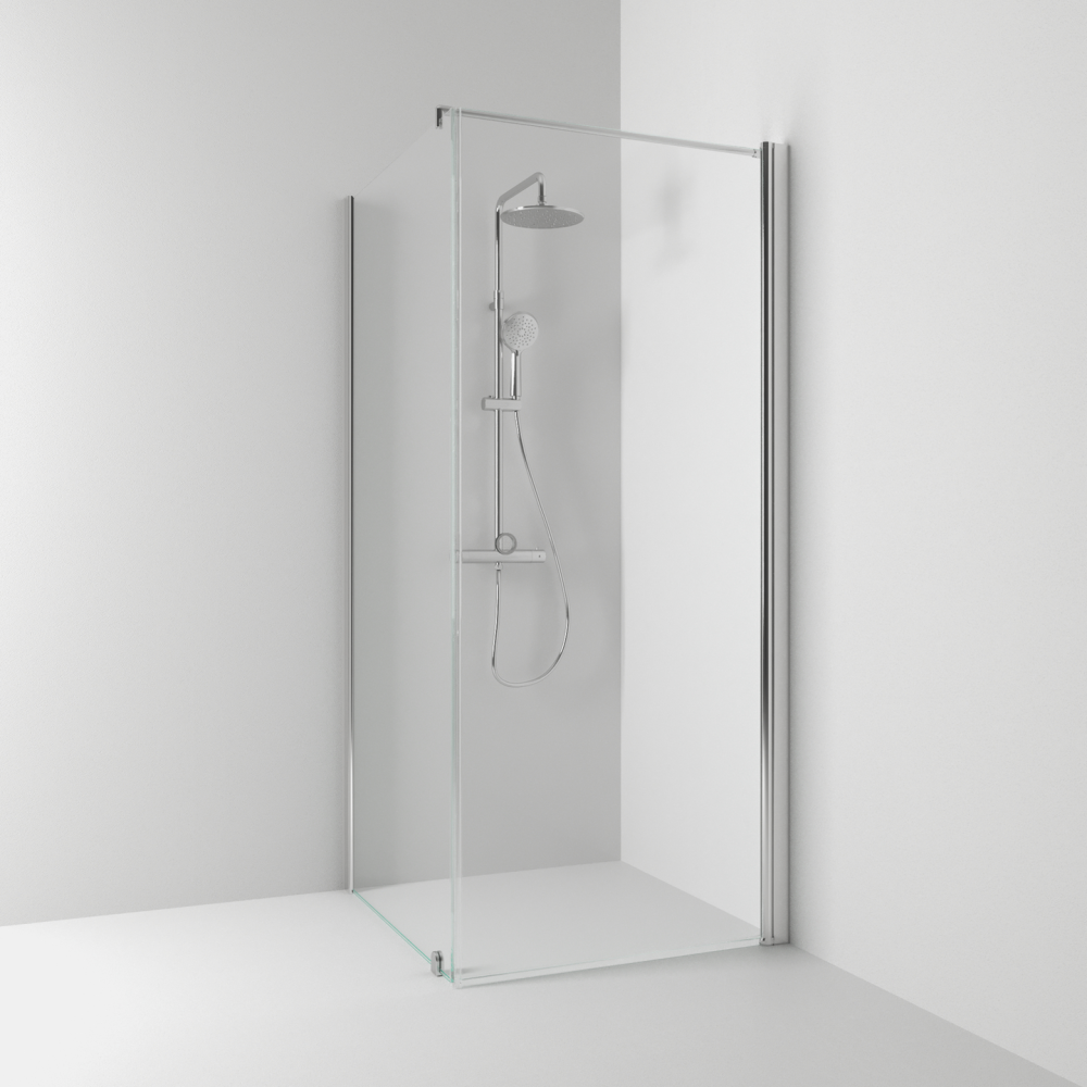 HÖRNDUSCH SVEDBERGS RAK/FAST SK HG BL/KL70X80, BLANK KLAR INTHT 70X198X80CM
