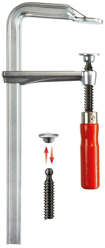Bessey GZ10 Skruvtving Kulledande tryckbrickor som skyddar Spännvidd 100 och djup 50 mm