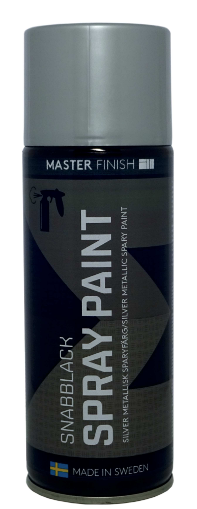 SPRAYFÄRG SPRAY MASTER SILVER METALL 0,4L MASTER SNABBLACK 1017 RAL9006