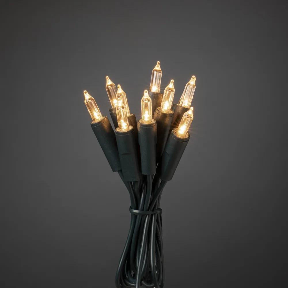 Konstsmide 6301-100 Ljusslinga varmvita LED, grön kabel 2.85 m