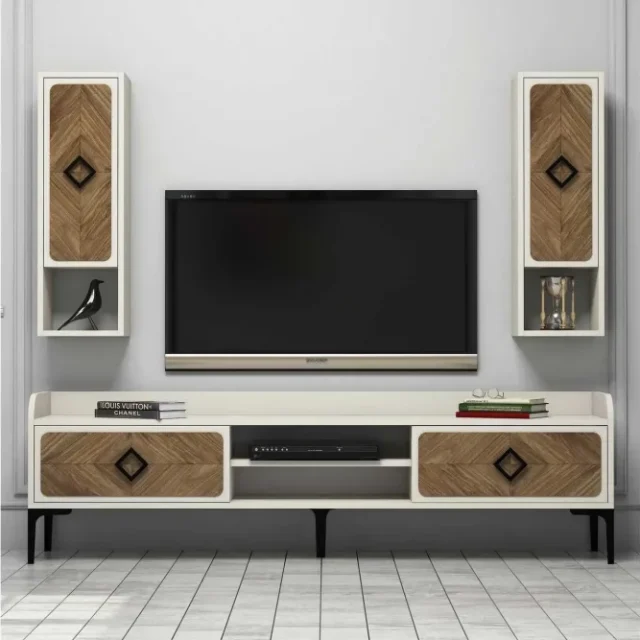 Hovdane TV-Möbelset 180 cm Brown/White