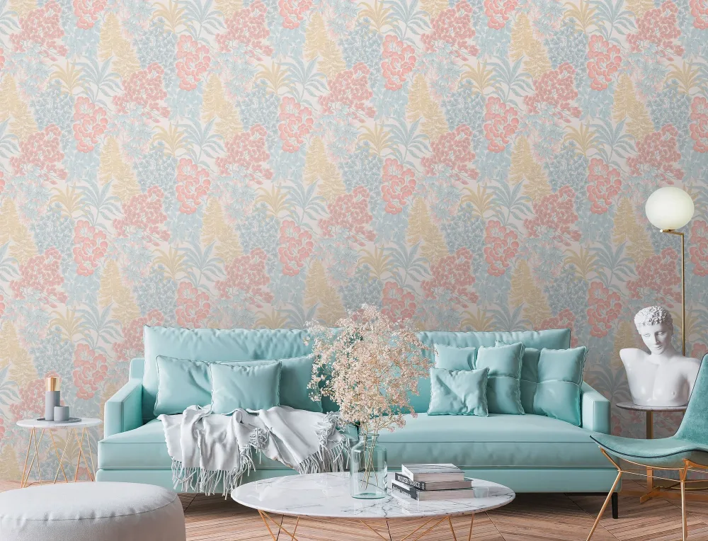 Living Walls Metropolitan Stories III C9128-1 Tapet Turkos/rosa/vit