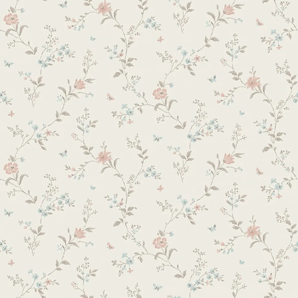Tapet Borosan Hem Viktoria 38754 Rosa Blommig