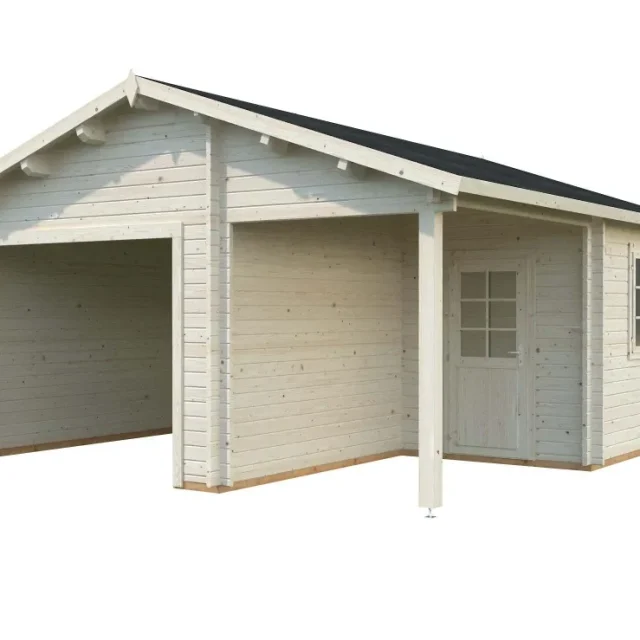Palmako Roger Garage 28,1 m²/inv. 21,9+5,2 m², utan port, impr. natur