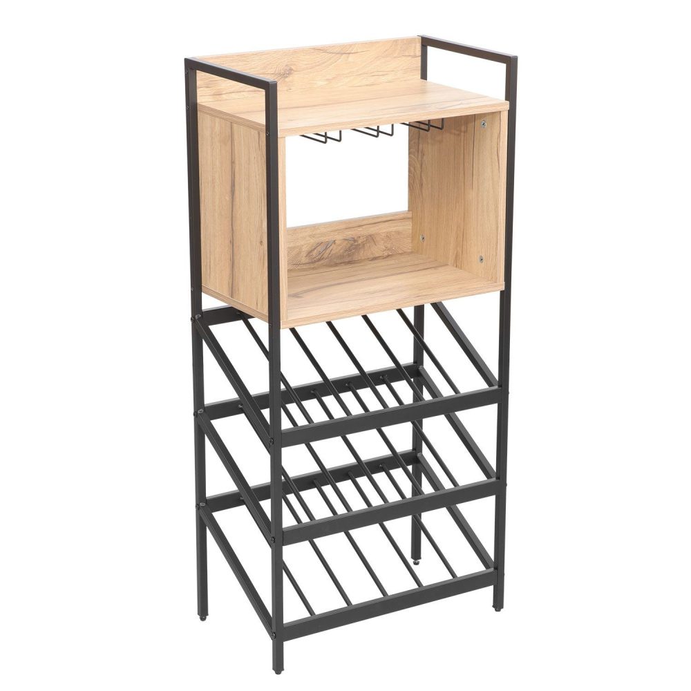 Vinställ Bjeldor Rustic melamin 51x30x108 cm