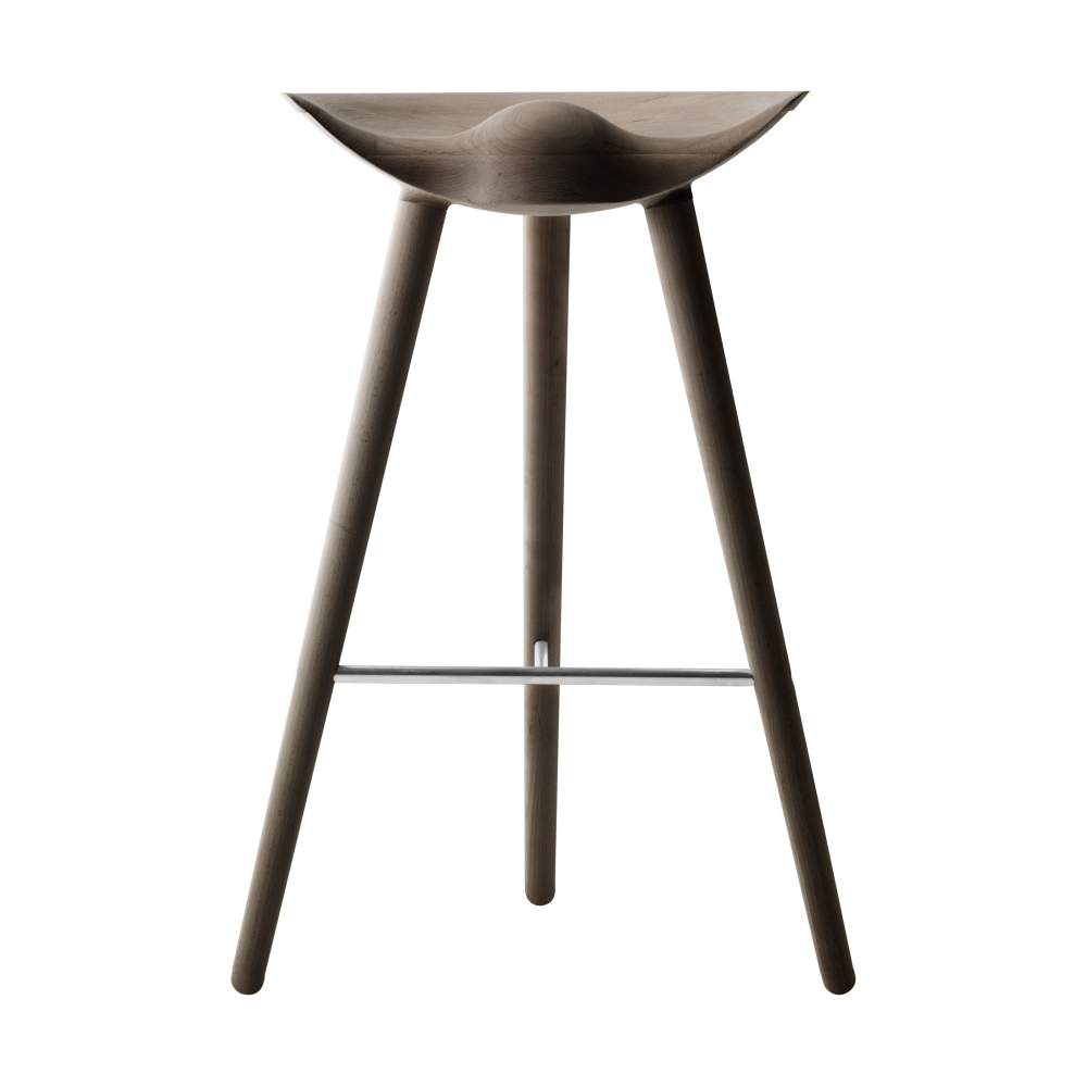 ML42 barstol 69 cm, Brunoljad ek-stål