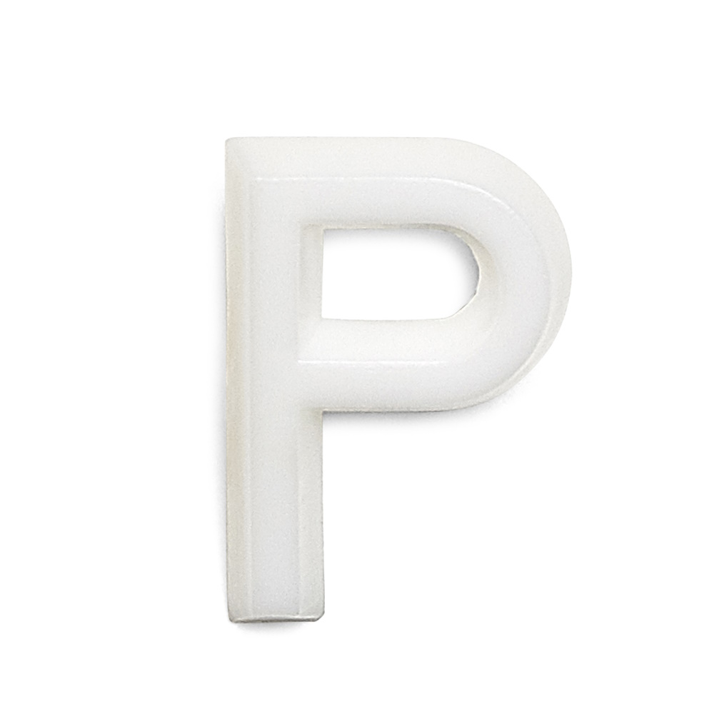 Bokstav P 1002 Vit, 10st, Habo 22939
