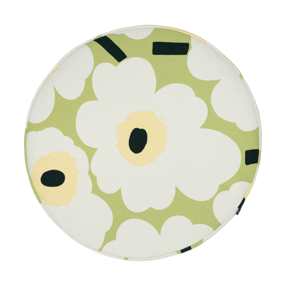 Pieni Unikko sittdyna, Pear, off white, melon, Ø35 cm