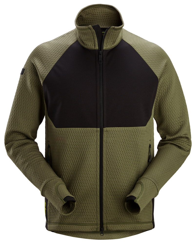 JACKA SNICKERS WORKWEAR 8404 KHAKIGRÖN/SVART M, MELLANLAGER FW