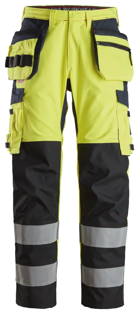 Snickers Workwear 6264 Arbetsbyxa varsel, gul/marinblå 100