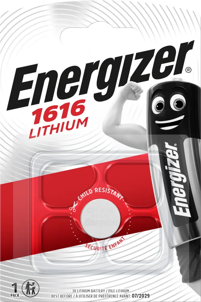 Energizer Lithium Knappcellsbatteri CR1616, 3 V