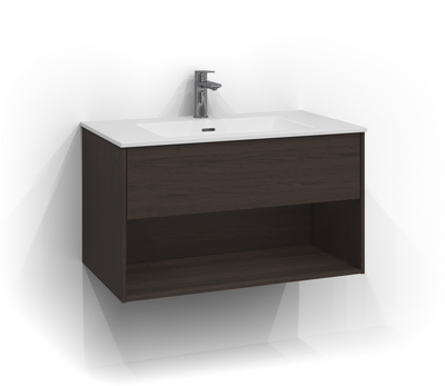 TVÄTTSTÄLLSSKÅP SVEDBERGS EPOS PLAN BRUN ASK 1LÅD ÖPPEN 80X45,3X45CM