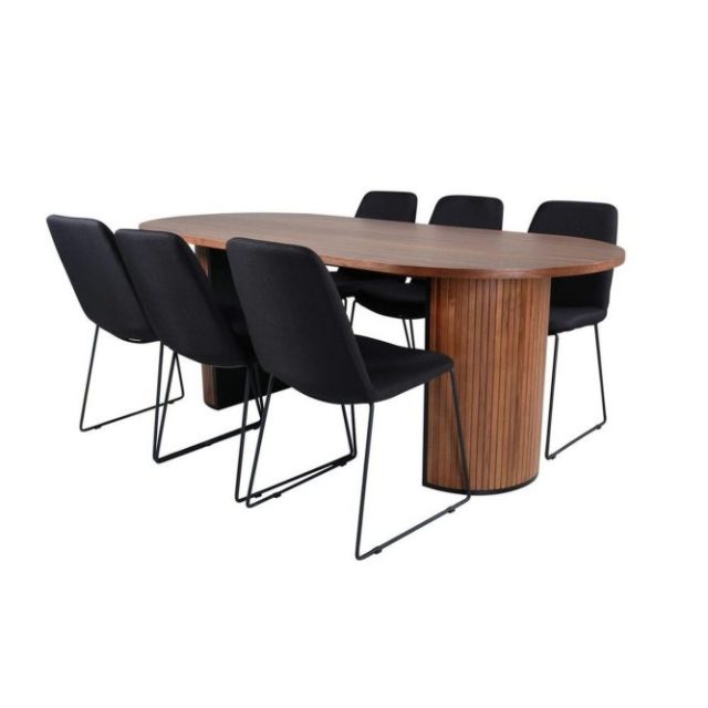 Oval Dining Set Bianca, Muce