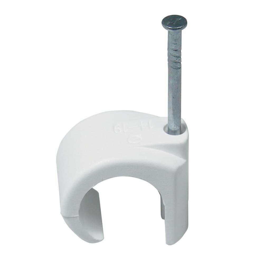Clips Rund Med Spik 7-10mm Vit 20stx10pak Bårebo 142240