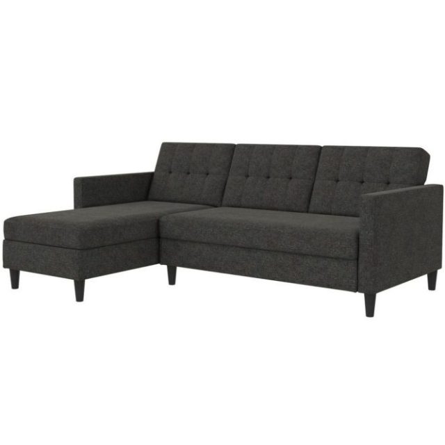 Bäddsoffa Hartford 213x153x82 cm, Antracit, Linnetyg Utseende (100% Polyester