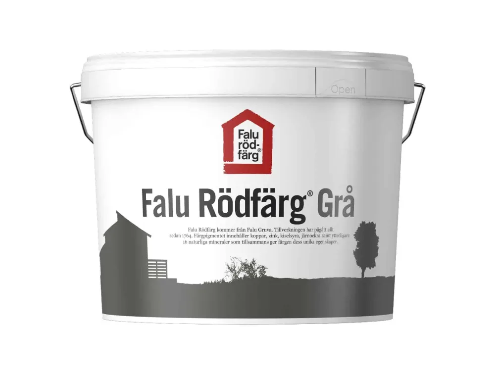 Falu Rödfärg Original Fasadfärg helmatt Grå