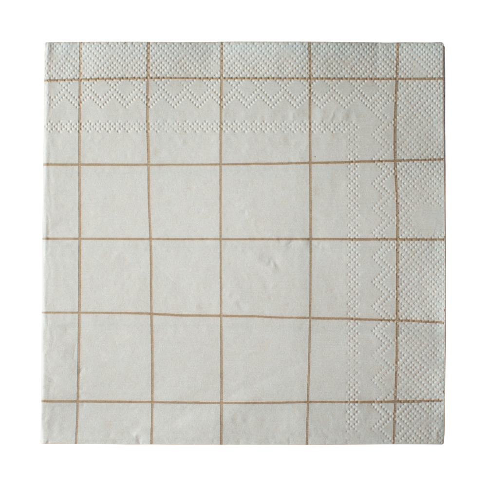 Square pappersservett 33x33 cm 20-pack, Creme