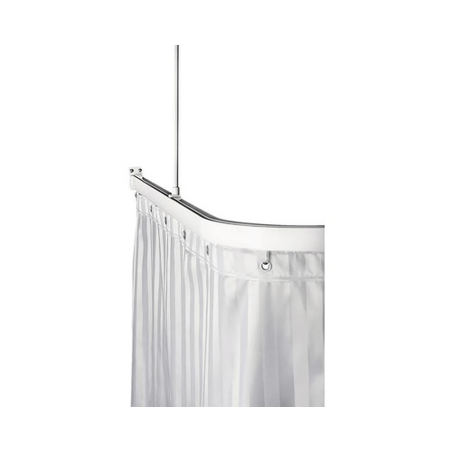 Duschdraperistång Stabil 900x900mm, Vit | Stuvbutiken