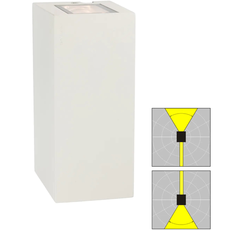 Väggarmatur Lillehammer LED Vit 62°/Pelare