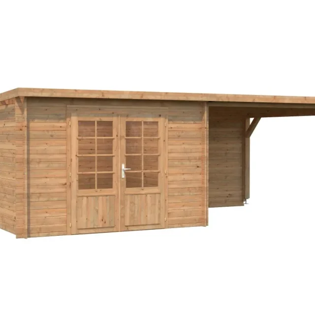 Palmako Ella Stuga 17,7 m²/inv. 8,7+8,2 m², utan golv, brun, impr.