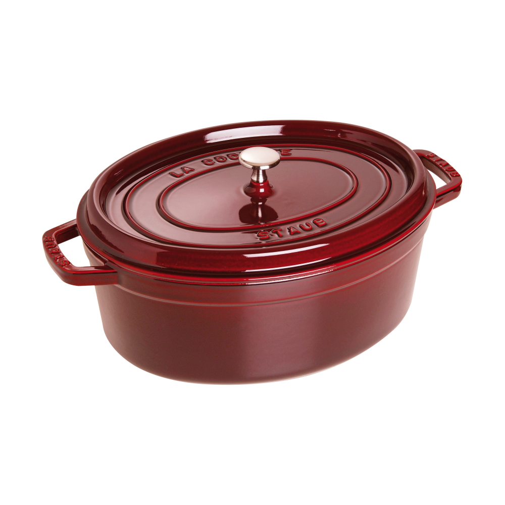 Staub La Cocotte oval gryta gjutjärn 5,5 L, Grenadinröd