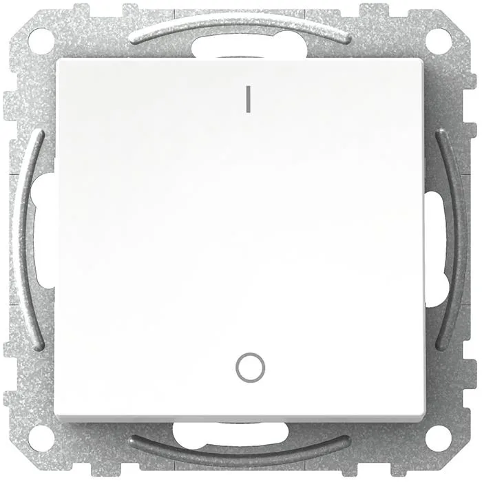 Schneider Electric Exxact WDE002121 Strömbrytare fyrkantig vippa, utan klor, trapp/1-pol Trapp/1-pol