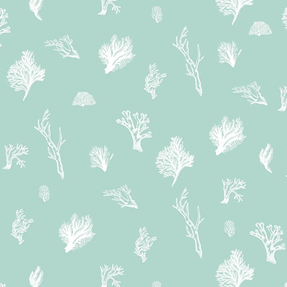 Oriental Sense Coral 35882 Grön Tapet | Stuvbutiken