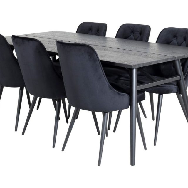 Zenazmi Matgrupp 195 cm inkl 6 Valera Lyx Sammetsstolar