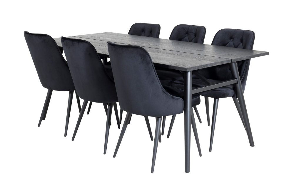 Zenazmi Matgrupp 195 cm inkl 6 Valera Lyx Sammetsstolar