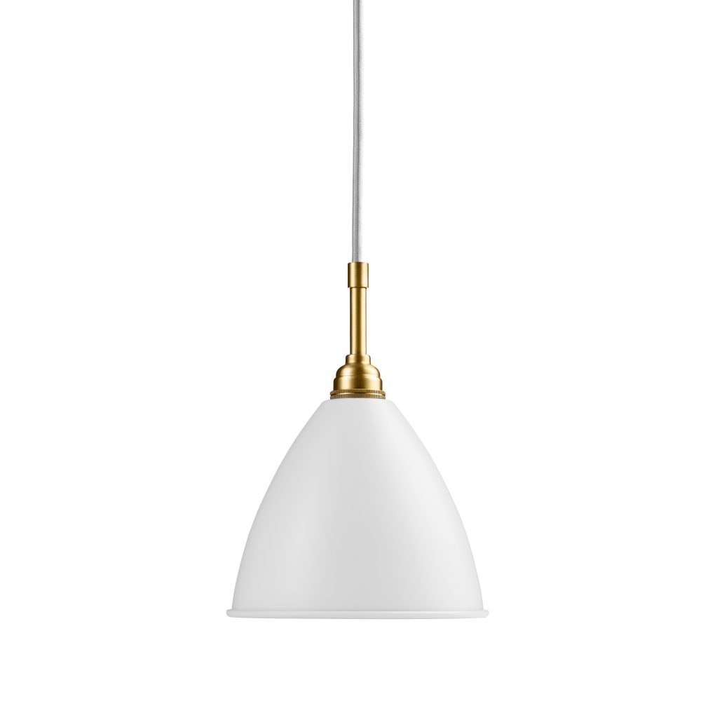 Bestlite BL9S lampa, matt vit-mässing