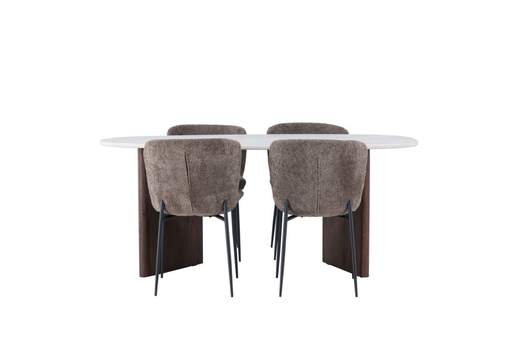 Grönvik Matgrupp 180 cm Oval med 4 Modesto Stolar