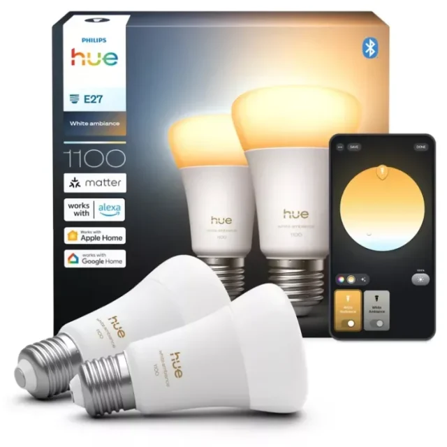 Philips Hue Huewca 929003854902 Ljuskälla E27, 8,1W, 1100 lm, 2-pack