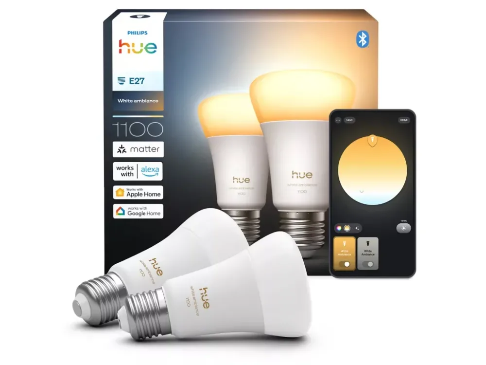 Philips Hue Huewca 929003854902 Ljuskälla E27, 8,1W, 1100 lm, 2-pack
