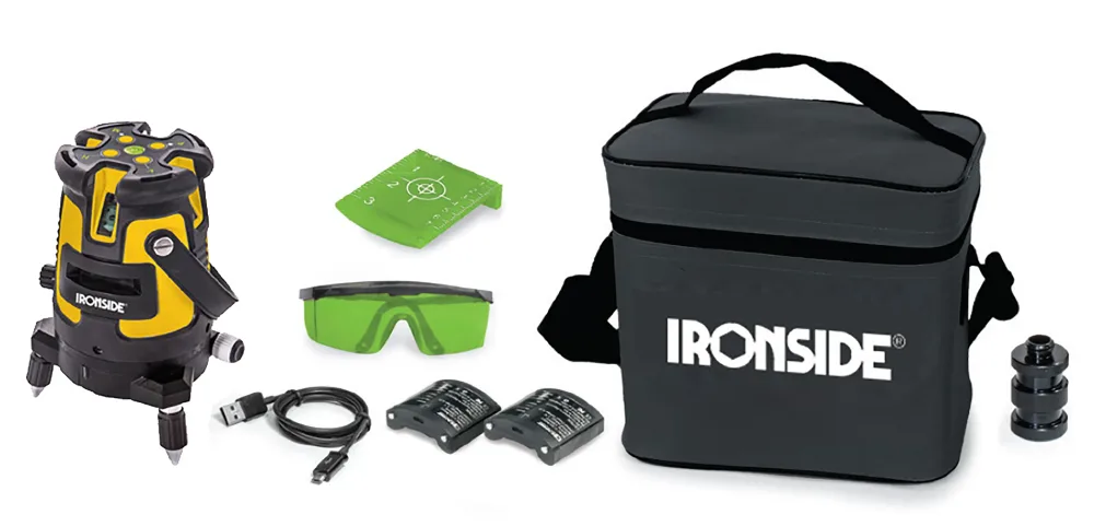 Ironside 102381 Korslaser med grön laser