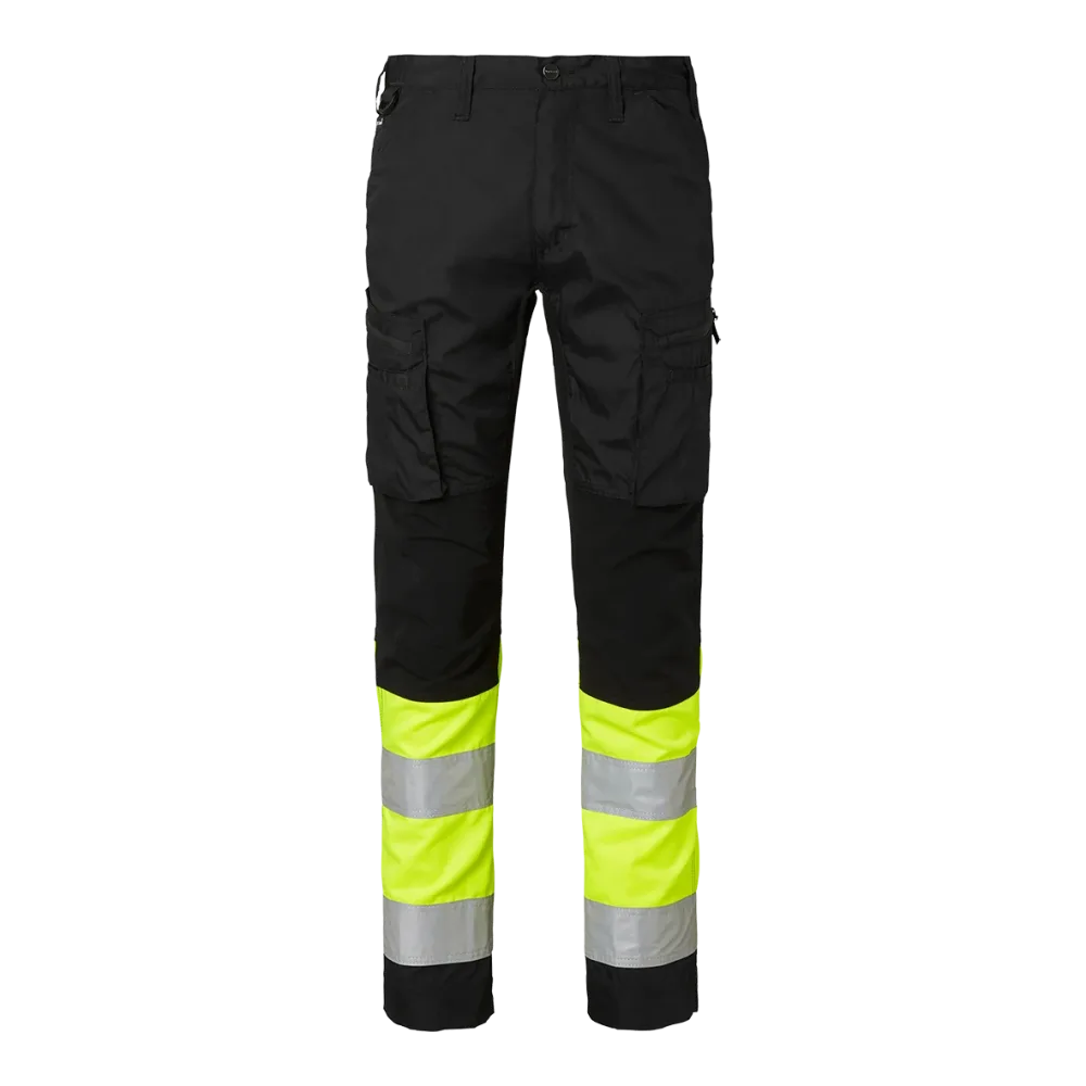 Top Swede 220 Arbetsbyxa varsel, svart/gul C52