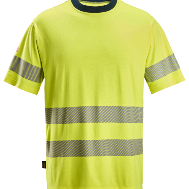 T-SHIRT PW HV KL2 VARSELGUL/MARIN STL XS