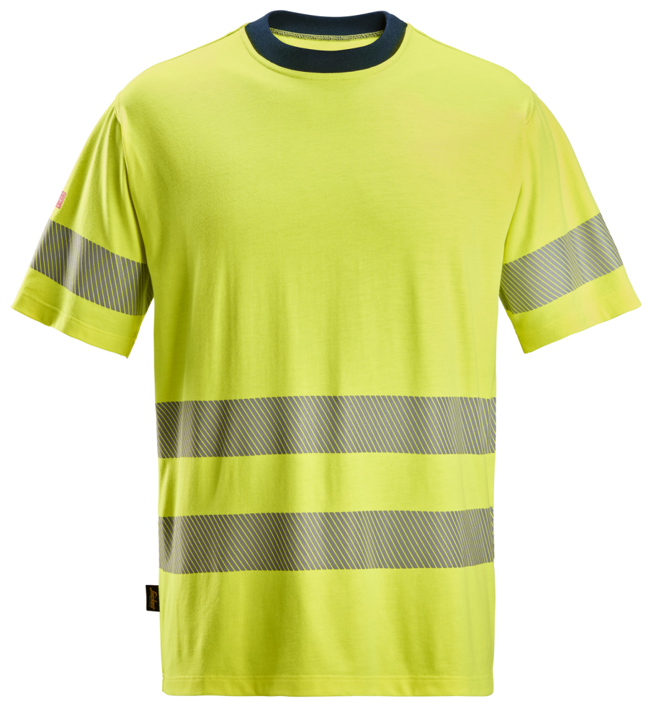 T-SHIRT PW HV KL2 VARSELGUL/MARIN STL XS