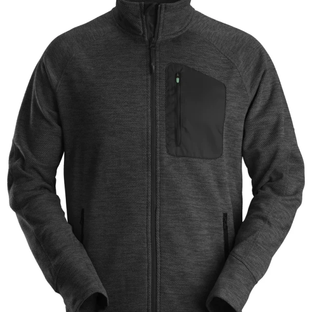 Snickers Workwear 8042 FlexiWork Fleecejacka grå/svart Grå/Svart
