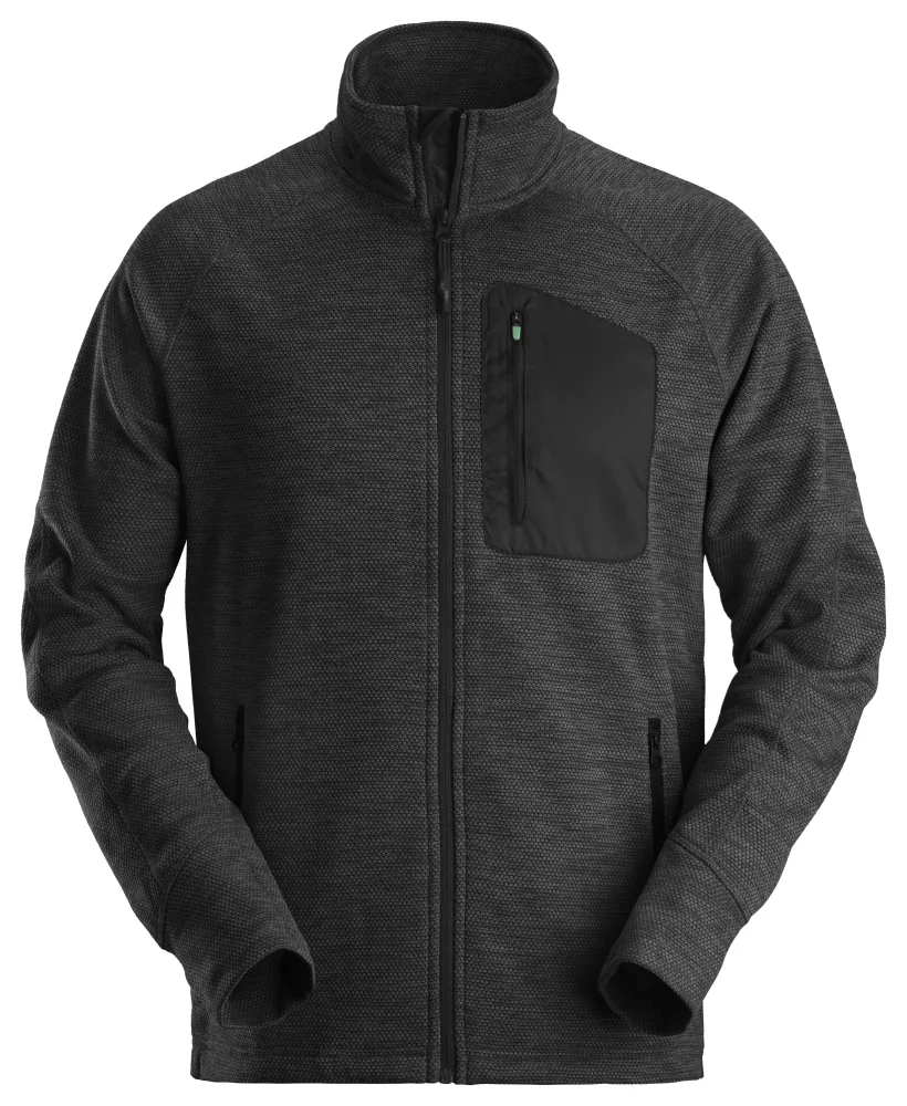 Snickers Workwear 8042 FlexiWork Fleecejacka grå/svart Grå/Svart